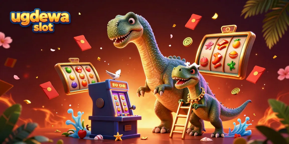 Experience the excitement of playing the ugdewa slot in this vibrant casino illustration.