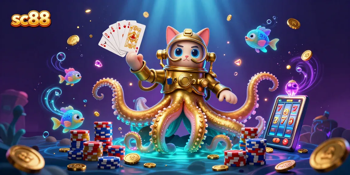 Experience thrilling gaming at sc88 with a dazzling 3D kraken scene full of excitement.