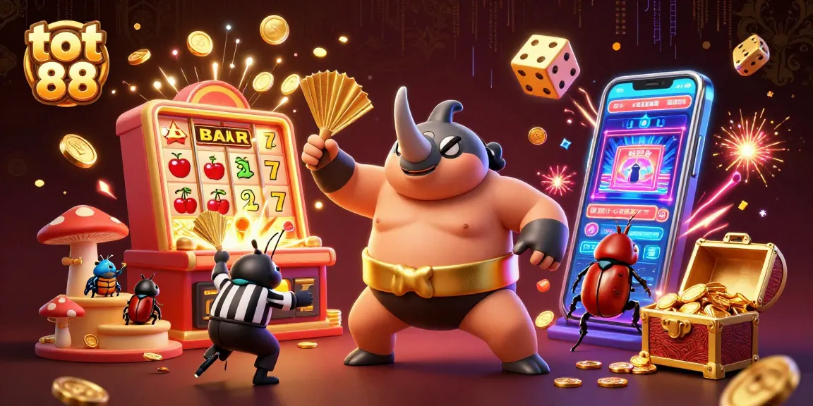 Experience the excitement of tot 88 with a vibrant 3D casino scene full of action and winning vibes.
