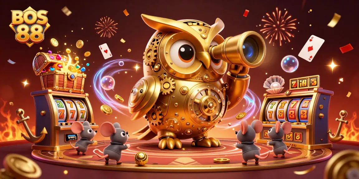 BOS 88 menghadirkan slot dan jackpot menyenangkan dengan ilustrasi kasino digital yang dinamis.