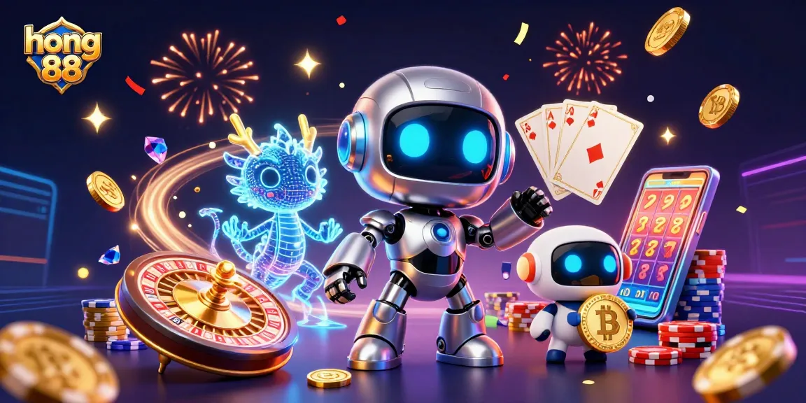 Experience thrilling gaming at hong 88 with vibrant characters and casino elements, showcasing excitement.