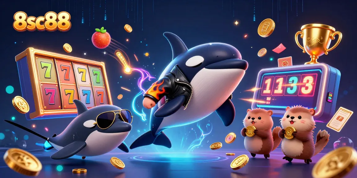 8sc88 showcases a thrilling casino adventure with vibrant characters and rich gambling elements.