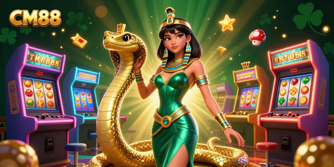 Experience thrilling gameplay at CM88, featuring captivating slot machines and vibrant arcade elements.