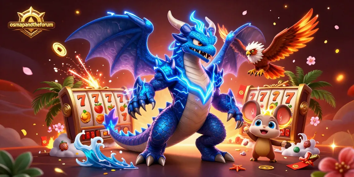 Engage with thrilling jackpots at osmapandtheforum featuring vibrant 3D dragons, hawks, and dynamic slot elements.