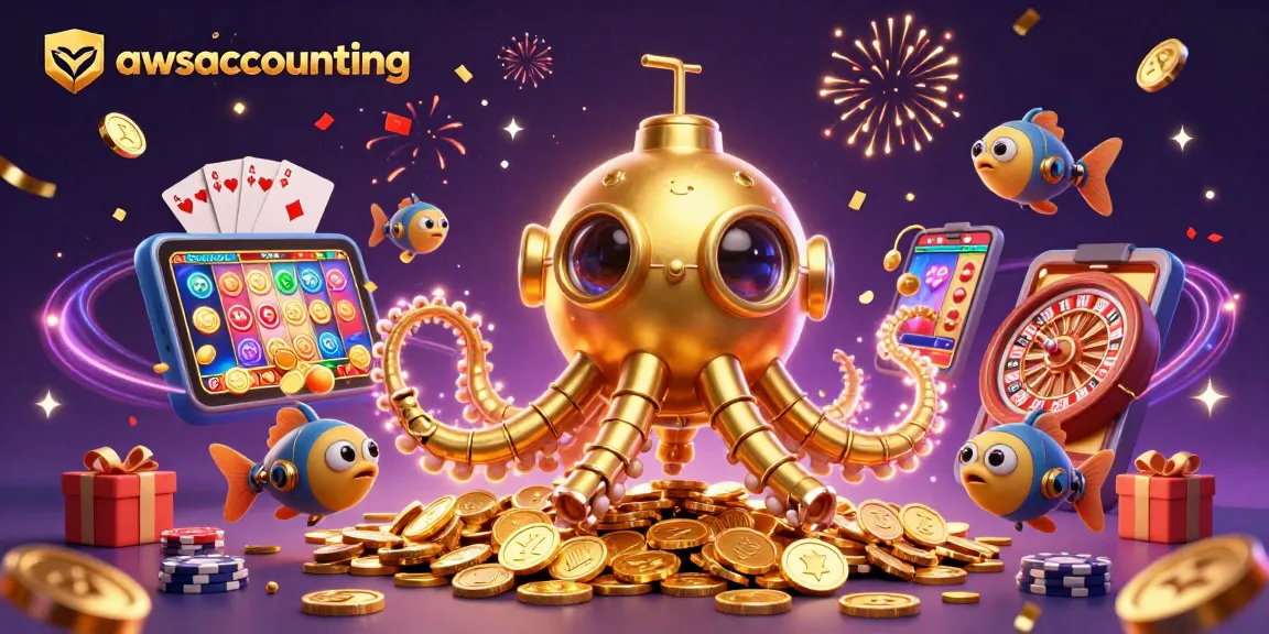 Engage with awsaccounting slot games while navigating a treasure-filled kraken scene.