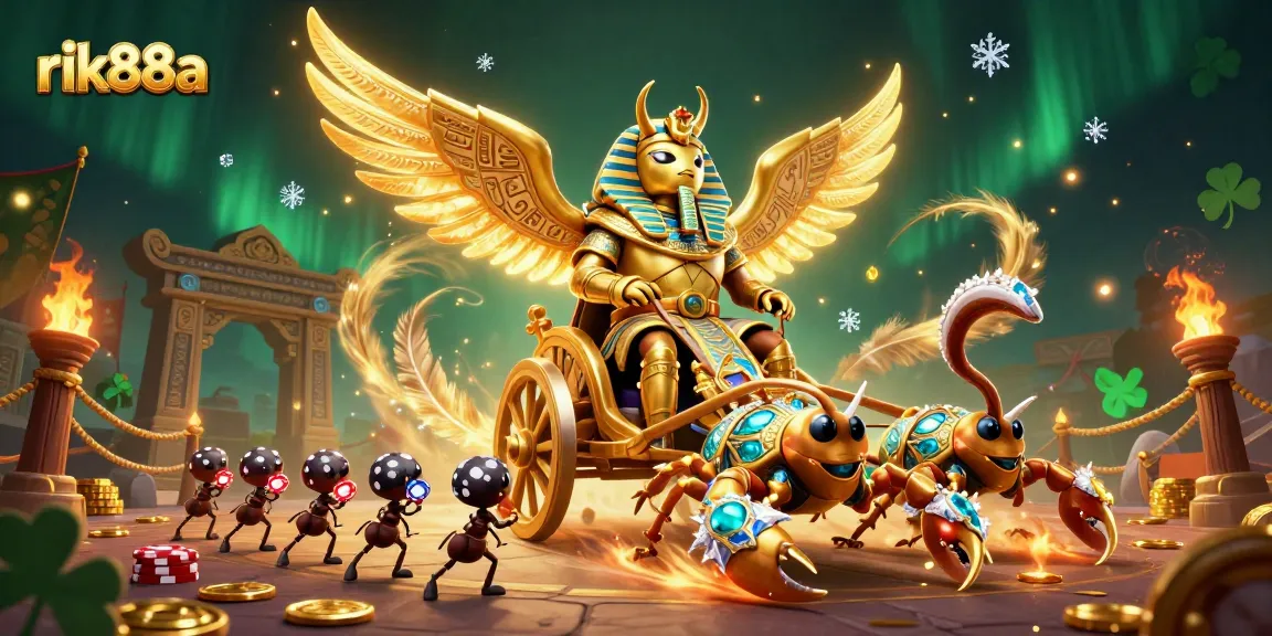 Experience thrilling gaming action with rik88a, featuring a dynamic casino scene with vibrant characters and elements.