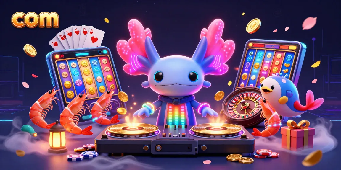 Engage with com’s vibrant casino excitement featuring a DJ axolotl and animated sea creatures.