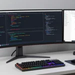 "MB66 platform showcasing software development tools and modern tech innovations in a sleek workspace."