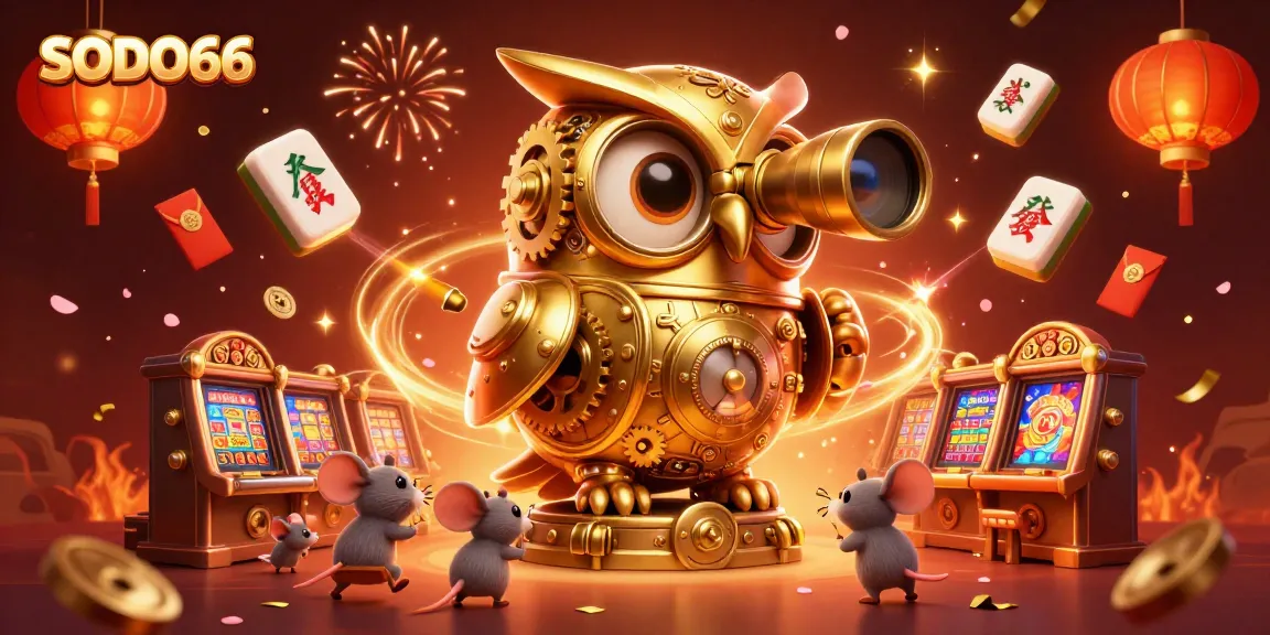 Engage with SODO66's dynamic casino gameplay featuring thrilling gaming elements like slot machines and festive decorations.