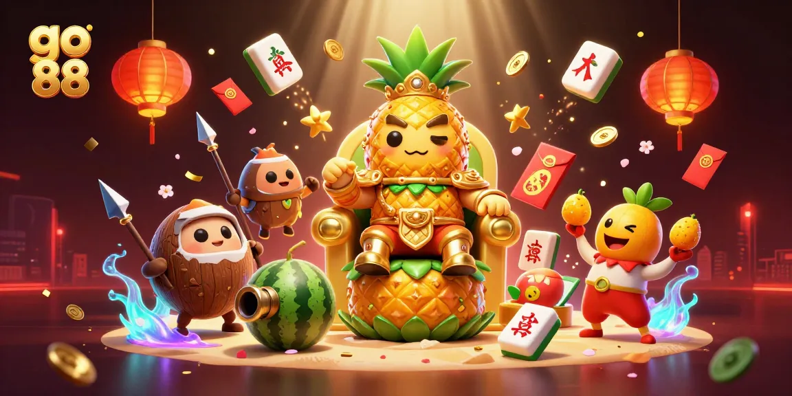 Engage in thrilling fun at go 88 with the golden pineapple king and vibrant casino elements.