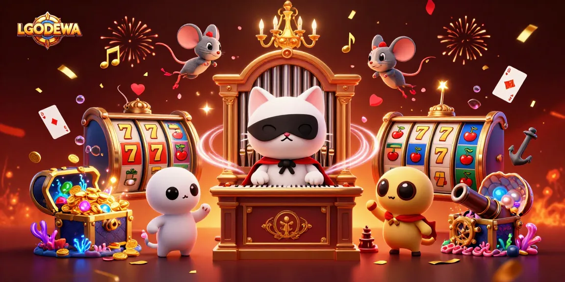 Experience thrilling slots excitement with LGODEWA's vibrant game scene featuring dynamic casino elements.