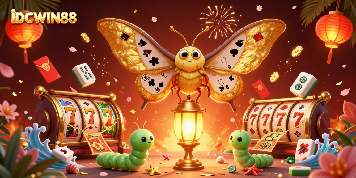 Play thrilling games at IDCWIN88 with immersive slot reels and vibrant casino visuals.