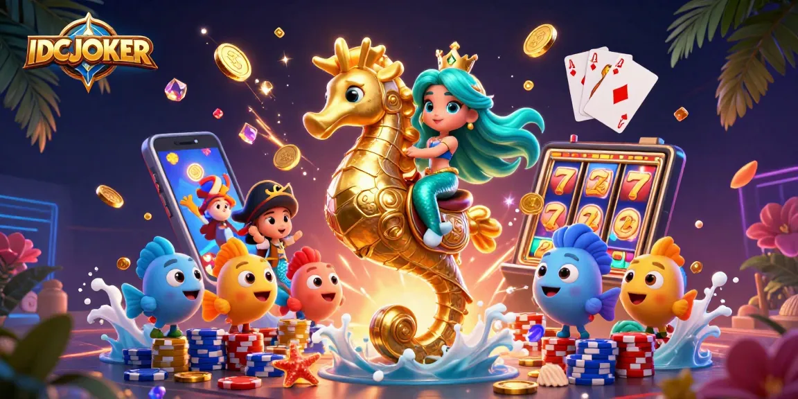 IDCJOKER brings excitement to the underwater world with a vibrant slot scene full of treasures.