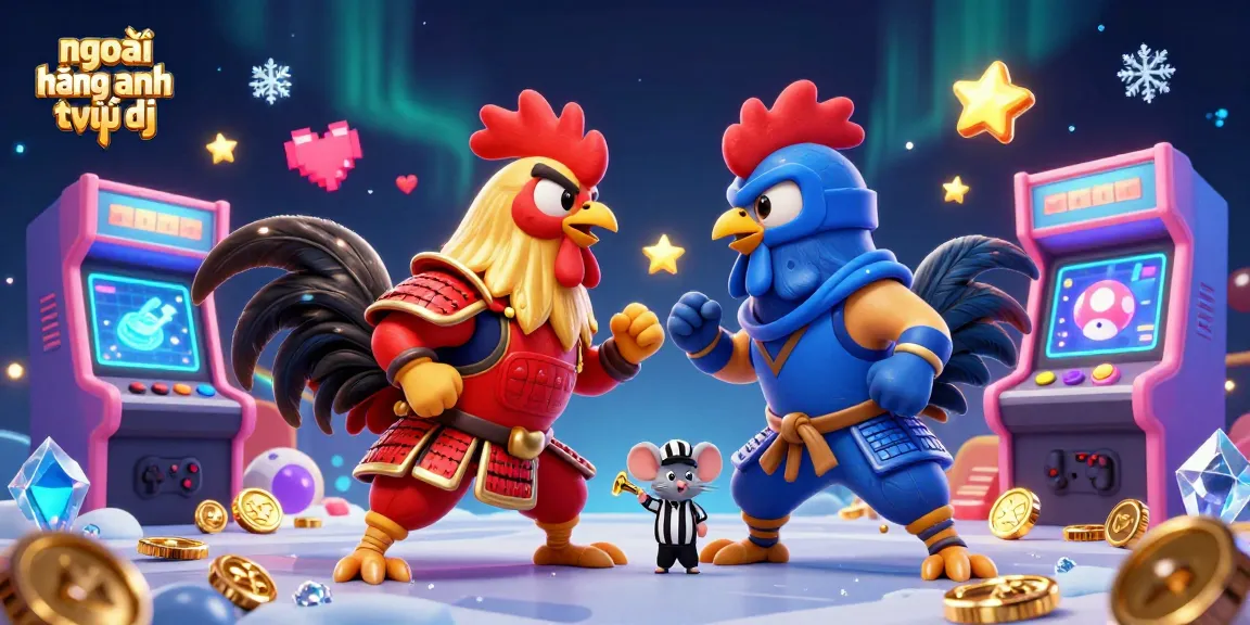 Experience ngoại hạng anh trực tiếp with dynamic cartoon roosters in an exciting casino scene.