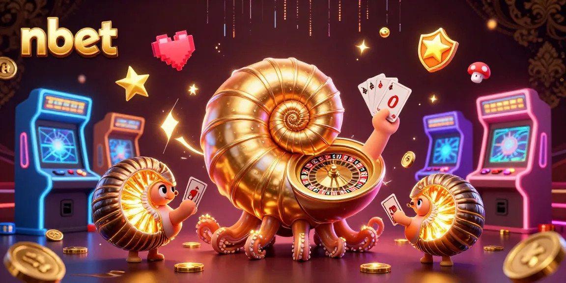 Engage in thrilling games with nbet’s 3D cartoon giant nautilus and glowing casino elements.