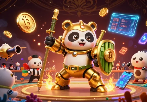 Bắn cá H5 showcases a lively underwater scene with dynamic gaming action, featuring vibrant fish, neon cryptocurrency coins, and a playful robot.