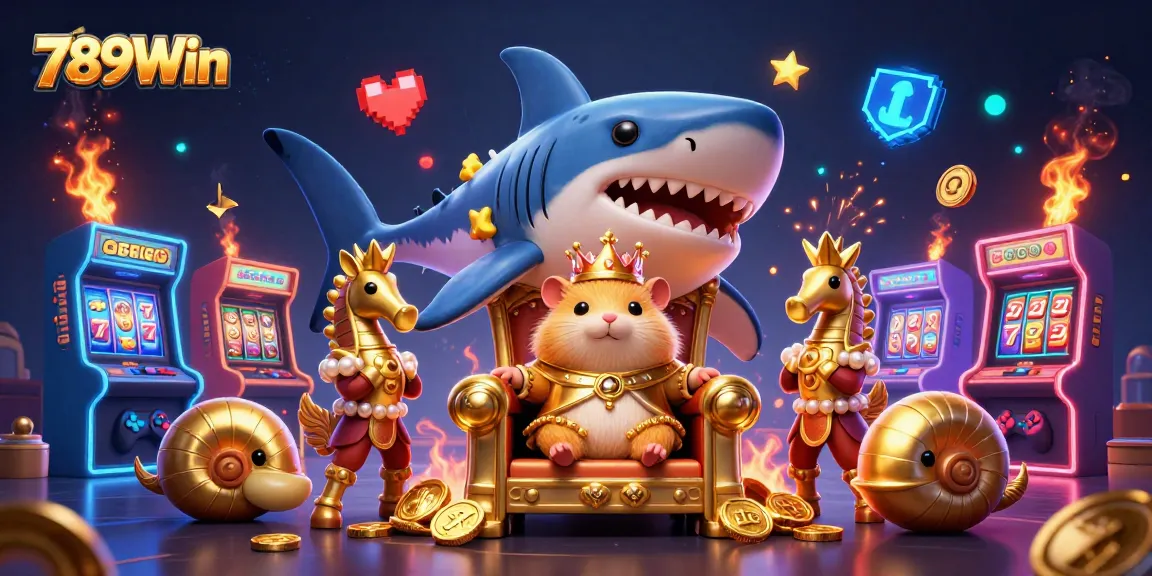 Engage in thrilling slot adventures with 789Win's exciting casino environment featuring vibrant characters.