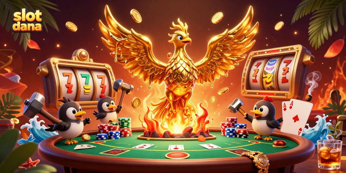 Experience thrilling gameplay with slot dana featuring a golden phoenix emerging from coins.