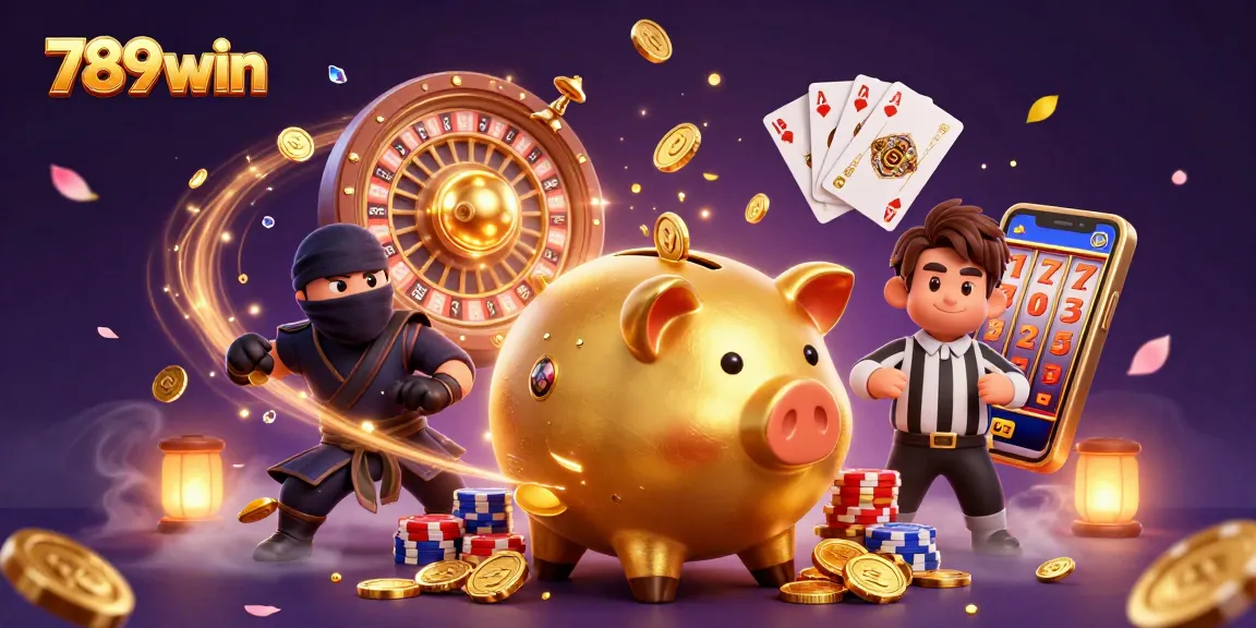Experience thrilling wins with 789win's ultimate casino showdown featuring dynamic characters and golden treasures.