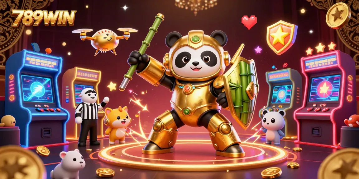 Experience thrilling gameplay at 789WIN with vibrant scenes of animated characters in a lively gaming arena.
