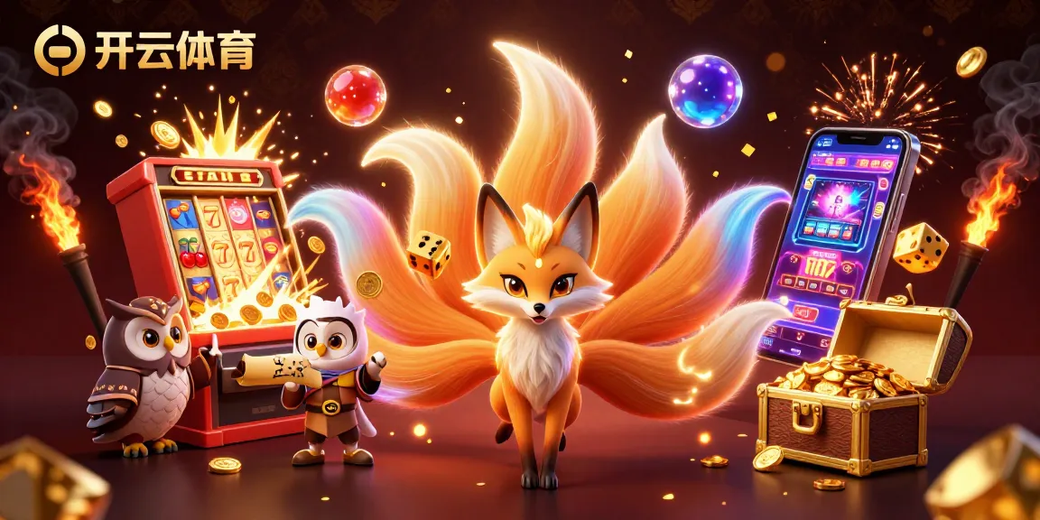 Experience the thrill of 开云体育 with a vibrant 3D cartoon scene filled with casino elements and characters.