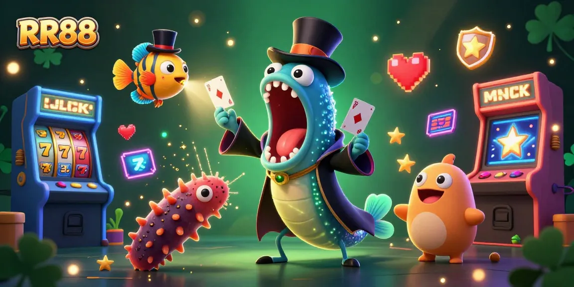 RR88 players enjoy a vibrant casino scene with thrilling slots and unique characters, enhancing their betting experience.